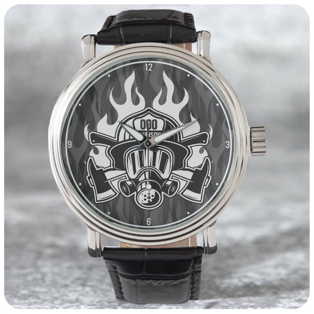 Anpassningsbar Firefighter Rädding Fire Department Armbandsur (Skapare uppladdad)