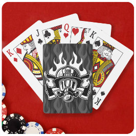 Anpassningsbar Firefighter Rädding Fire Department Casinokort