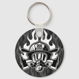 Anpassningsbar Firefighter Rädding Fire Department Nyckelring