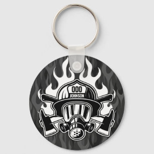 Anpassningsbar Firefighter Rädding Fire Department Nyckelring