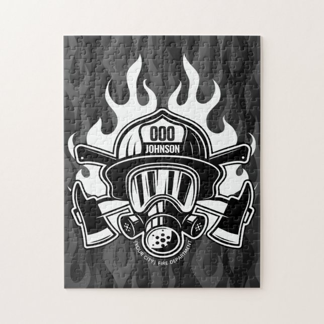 Anpassningsbar Firefighter Rädding Fire Department Pussel (Vertikal)