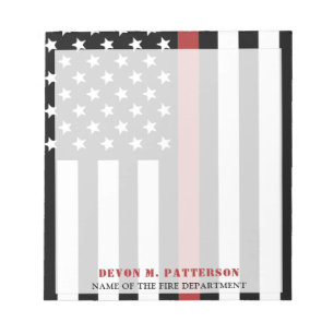 Anpassningsbar Firefighter Thin Red Line Fire Depa Anteckningsblock