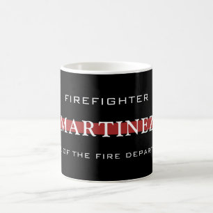 Anpassningsbar Firefighter Thin Red Line Fire Depa Kaffemugg