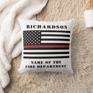Anpassningsbar Firefighter Thin Red Line Fire Depa Kudde