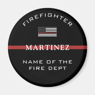 Anpassningsbar Firefighter Thin Red Line Fire Depa Magnet