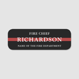 Anpassningsbar Firefighter Thin Red Line Fire Depa Namnbricka