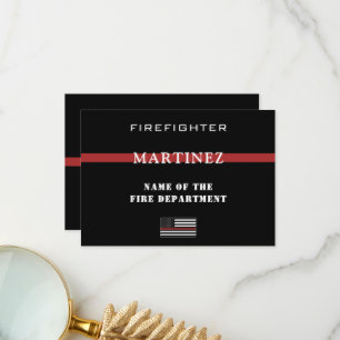 Anpassningsbar Firefighter Thin Red Line Fire Depa Tack Kort