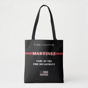 Anpassningsbar Firefighter Thin Red Line Fire Depa Tygkasse