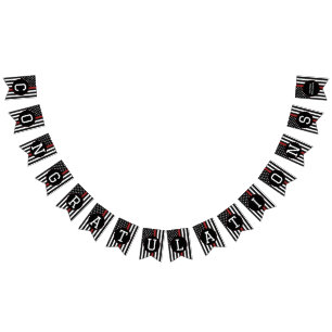 Anpassningsbar Firefighter Thin Red Line-Grattisar Vimplar