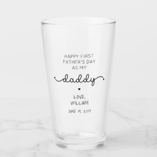 Anpassningsbar First Fars dag New pappa Keepsaké G Glaskopp