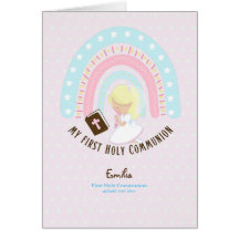 Anpassningsbar First Heliga Communion Cute Blonde 