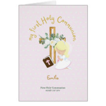 Anpassningsbar First Heliga Communion Cute Blonde 