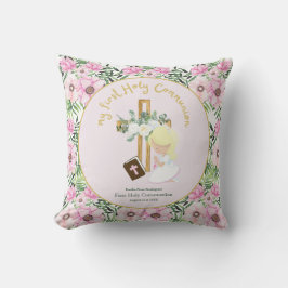 Anpassningsbar First Heliga Communion Cute Blonde  Kudde