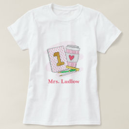 Anpassningsbar First Klass Lacher Rosa Notebook Co T Shirt