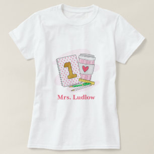 Anpassningsbar First Klass Lacher Rosa Notebook Co T Shirt