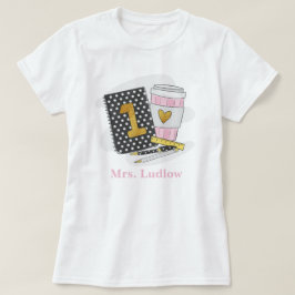 Anpassningsbar First Klass Lärare Black Notebook S T Shirt