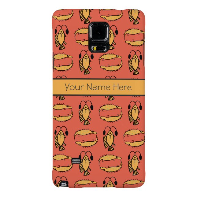 Anpassningsbar Fish Crokodile Egyptian Tribal Red  (Baksidan)