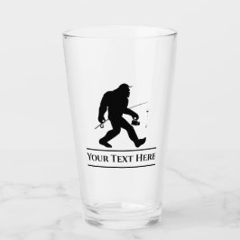 Anpassningsbar Fishing Sasquatch Funny Beer Glass  Glaskopp
