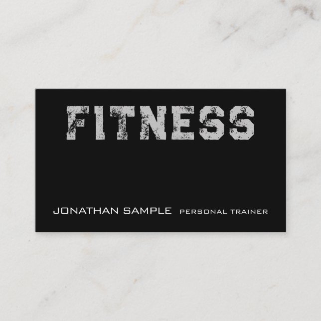 Anpassningsbar Fitness Personal Trainer Coach-mall Visitkort (Framsida)
