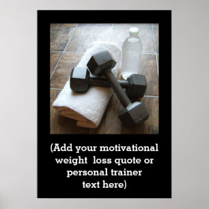 Anpassningsbar Fitness Quote Personal Trainer Gym Poster