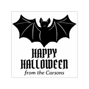 Anpassningsbar Fladdermus Happy halloween Gift Fri Självfärgande Stämpel