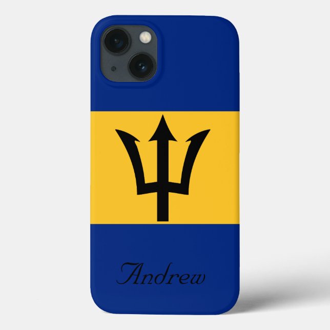 Anpassningsbar Flagga Barbados Trident i Neptune (Baksida)