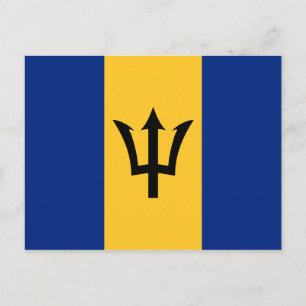 Anpassningsbar Flagga Barbados Trident i Neptune Vykort