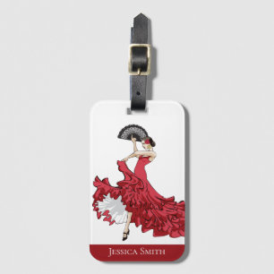 Anpassningsbar Flamenco Luggage Tag Bagagebricka