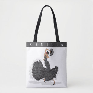 Anpassningsbar Flamenco Shopping Tote Tygkasse
