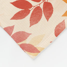 Anpassningsbar Fleece Blanket Höst löv Mönster