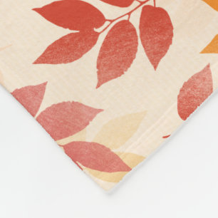 Anpassningsbar Fleece Blanket Höst löv Mönster