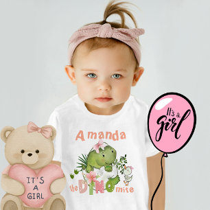 Anpassningsbar Flicka Dinosaur DINO Mite T-Shirt