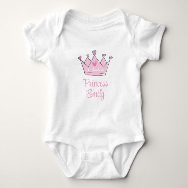 Anpassningsbar Flicka Gift, Princess, Personlig T Shirt (Framsida)