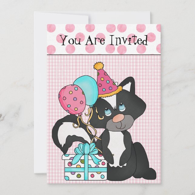 Anpassningsbar Flickans födelsedagsinbjudan Inbjudningar (Framsida)