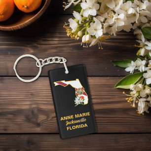 Anpassningsbar Florida Flagga State Flower Orange
