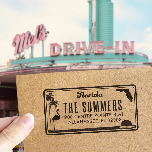 Anpassningsbar Florida License Plate Returadress F Självfärgande Stämpel (Skapare uppladdad)