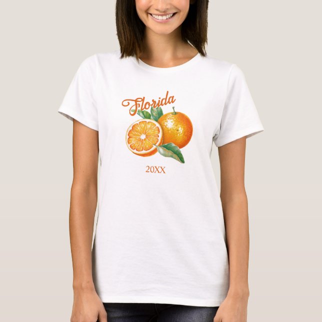 Anpassningsbar Florida Orange T Shirt (Framsida)