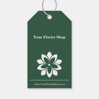 🌸 Anpassningsbar Florist Logotyp och QR Code Flow Presentetikett