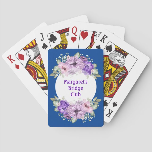 Anpassningsbar Flower Bouquet  Casinokort (Baksidan)