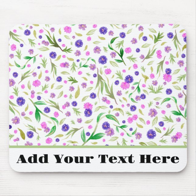 Anpassningsbar Flower Mouse Pad - Gift for Nature  Musmatta (Framsidan)