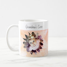 Anpassningsbar Flower Shape Photo Pastel Watercolo Kaffemugg