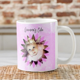 Anpassningsbar Flower Shape Photo Pastel Watercolo Kaffemugg
