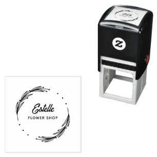 Anpassningsbar Flower Shop & Business Namn Självfärgande Stämpel