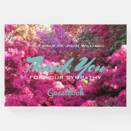 Anpassningsbar Flowerfall i Skogen Sympathy Tack Gästböcker