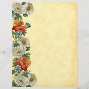 Anpassningsbar Flyer för Blommigt av vallmo och ko