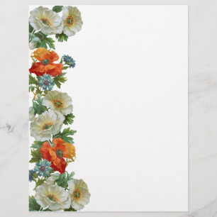 Anpassningsbar Flyer för Blommigt av vallmo och ko