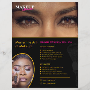 Anpassningsbar Flyer för konstkurs i Makeup