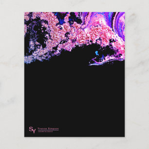 Anpassningsbar FLYER Rosa Lila Black Modern Templa