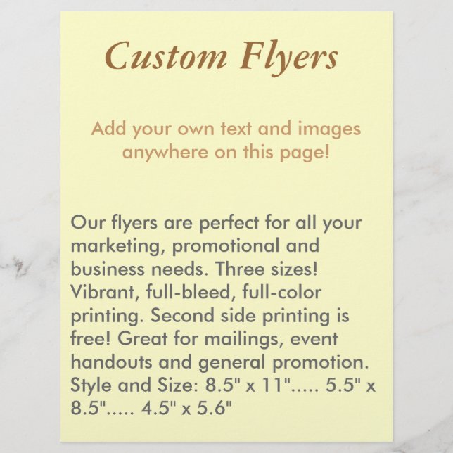 Anpassningsbar Flyers (Framsidan)