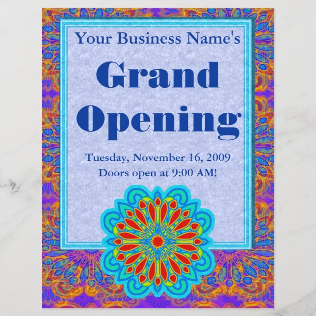 Anpassningsbar Flyers av stärkelseblommor (Framsidan)